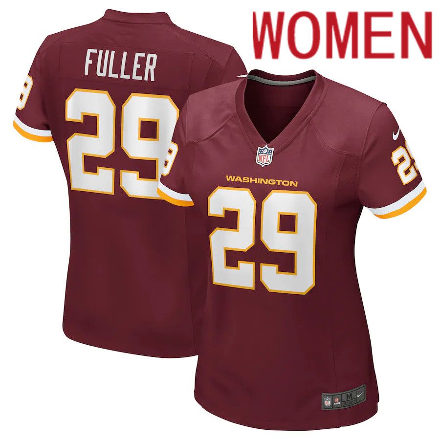 Women Washington Redskins #29 Kendall Fuller Nike Burgundy Team Game NFL Jersey->women nfl jersey->Women Jersey